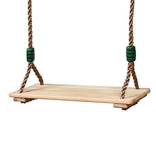 Xuanbao Hammock Chair Wooden Swings Seat Child Adult Garden Outdoor Yard Tree Swing Play Birthday Gift Decorations (Color : Wood, Size : 40x16.2cm)