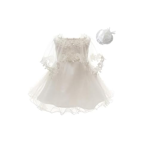 3Pcs Set Baby Girl Dress Party Wedding Gowns Formal Dress (US, Age, 6 Months, 12 Months, Ivory) Cover