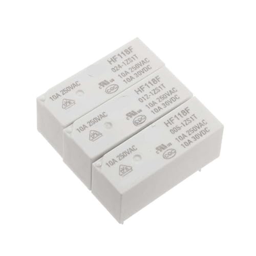 Relé HF118F 024-1ZS1T de 5 pines y 10A pack de 5 unidades para circuitos