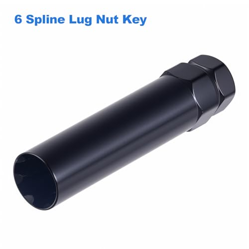 6 Spline Lug Nut Socket Key Wheel Lock Key Aftermarket Small 6 Point Spline Lug Nut Key Removal Tool for 19 mm (3/4 Inch) & 21 mm (13/16 Inch) Hex