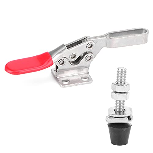 Accesorio de Abrazadera Rápida Horizontal de Acero Inoxidable, Fuerza de Sujeción de 280 Kg, Ergonómico, Adecuado para Operación de Máquinas, Soldadura