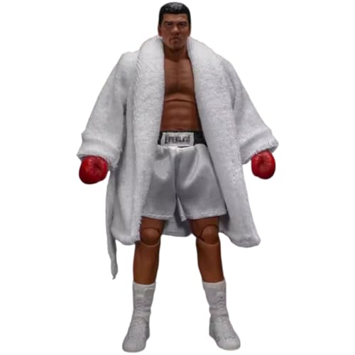 Fuwraixis Figure d'azione del campione di pugilato|Figure mobili e accessori Ali|3 set di sculture per teste|con mantello|Oggetti da collezione per i fan della boxe|Regali decorativi