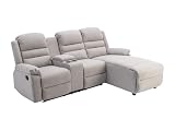 Vente-unique-Sofá rinconera (ángulo Derecho) Relax de Tela Beige Macedonia