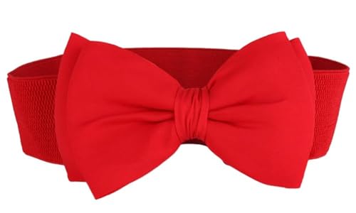Women's Fashionable Bowknot Wide Belt Girls Lady Stretch Cinch