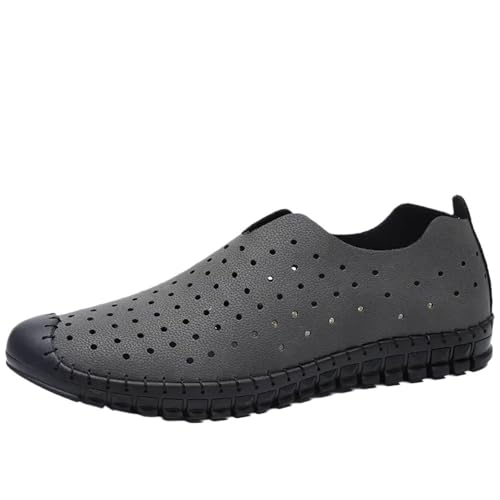 Wedding Party Slip-ons Men's Loafers Round Toe Breathable Lightweight Loafer Shoes Vegan Leather Flat Heel Slip Resistant