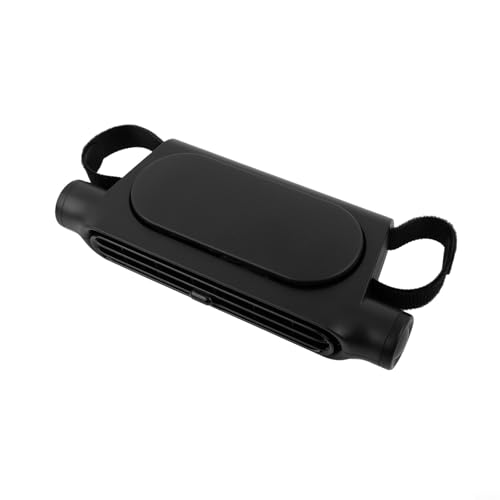 Ventilador automático recargable por USB con 3000 mAh, ventilador portátil para asiento de coche con diseño de turbina doble, enfriador de reposacabezas trasero ajustable para bebé y mascota (negro)