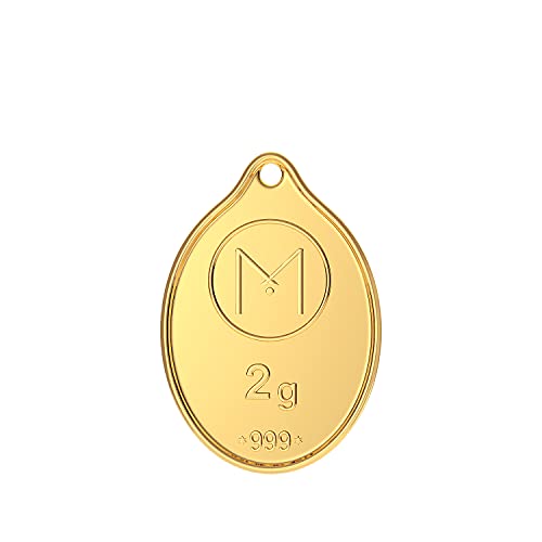 Malabar Gold & Diamonds 24K (999) 2Gram Rose Coin Cum Metal, Gold Pendant - Image 4
