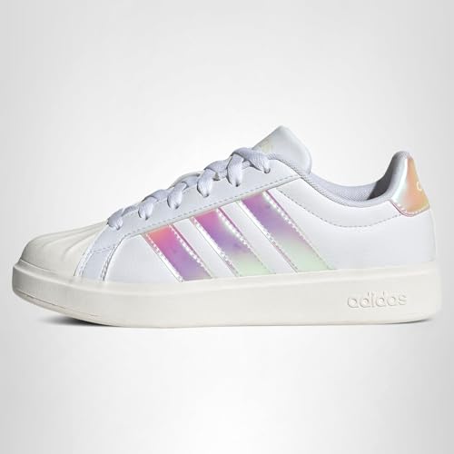 adidas Unisex-Kids Streetalk, White/Iridescent/White, 5