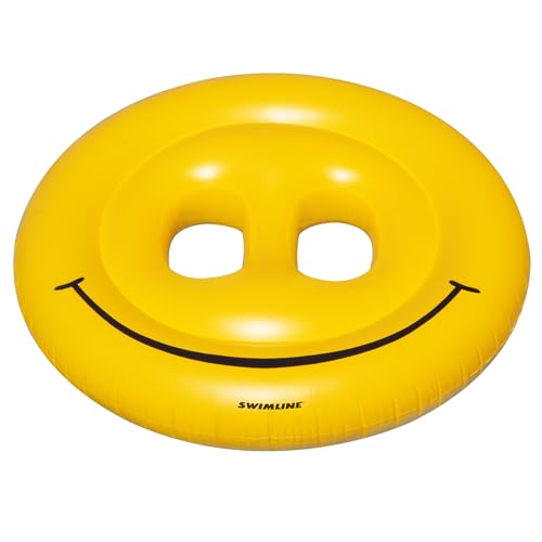 Swimline Smiley Face Pool Float , Yellow