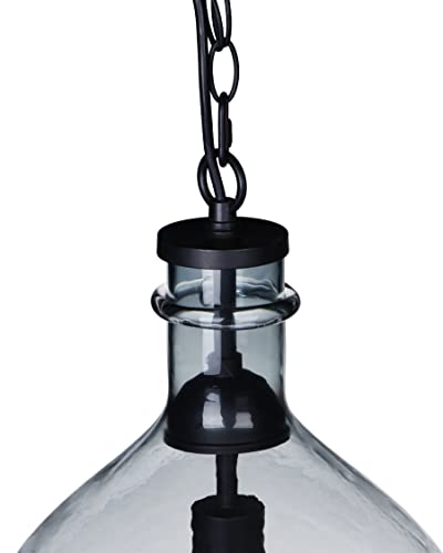 Casamotion Pendant Lights Kitchen Island Hand Blown Glass Pendant Lighting Large Drop Ceiling Hanging Vintage Chandelier Farmhouse Sunroom Dining Table Hallway Recycled Blue 13" Inch Diam #TOP4