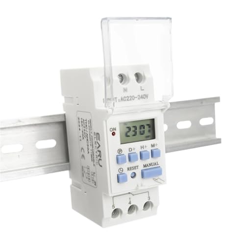 Relais temporisé numérique programmable rail DIN 24V AC DC minuteur 1NO 1NC 30A