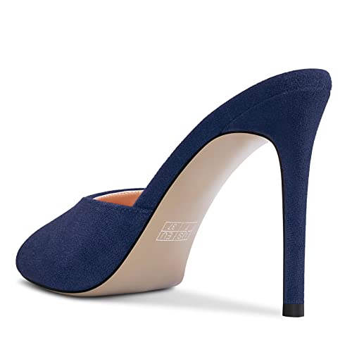 Image of TNYNFBEB Women Stiletto High Heel Peep Open Toe Sandals Slingback Slip-on Wedding Office Cute Basic Classic 3.9 Inches Heels