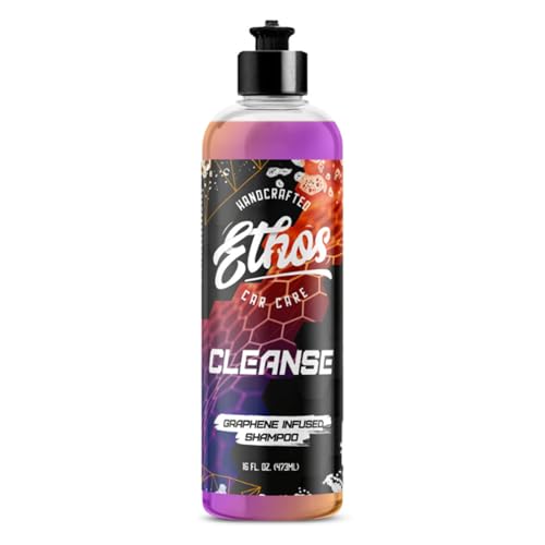 Ethos Cleanse - Graphene Ceramic Coating Infused Car Wash Soap Ultra Slick, High Suds For Foam Gun, Foam Cannon, Detailing Bucket (16oz)