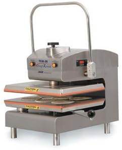DoughXpress TXM-SS Stainless Steel Manual Dual Heated Press, 220V, 22-1/2" Width x 31-3/8" Height x 30-7/8" Depth