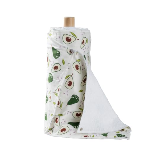 Essuie-tout réutilisables lavables rouleau absorbant zéro déchet 10 feuilles