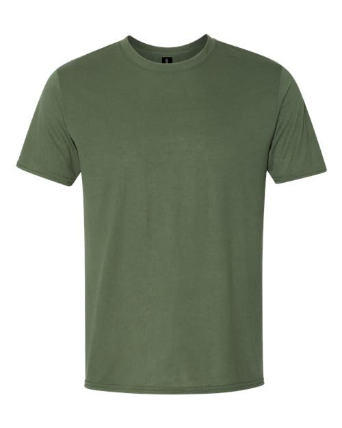 Gildan Men's 100% Polyester Moisture Wicking, Performance T-Shirt. Military Green
