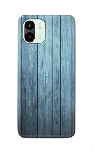 Image of Printed Hard Back Cover Case for Mi Redmi A1 2022 Back Cover (Wooden Blue) -702
