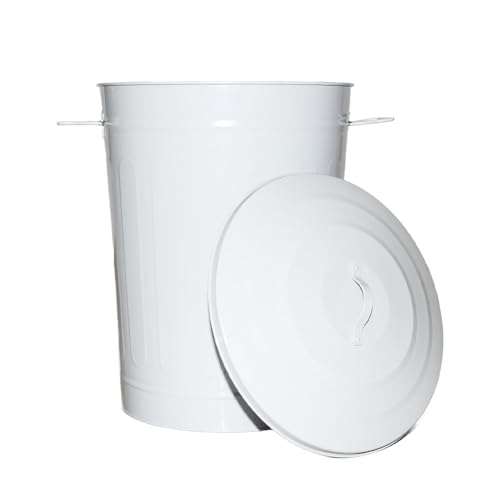 Lata de basura metálica galvanizada 13 galones gris miniatura 3