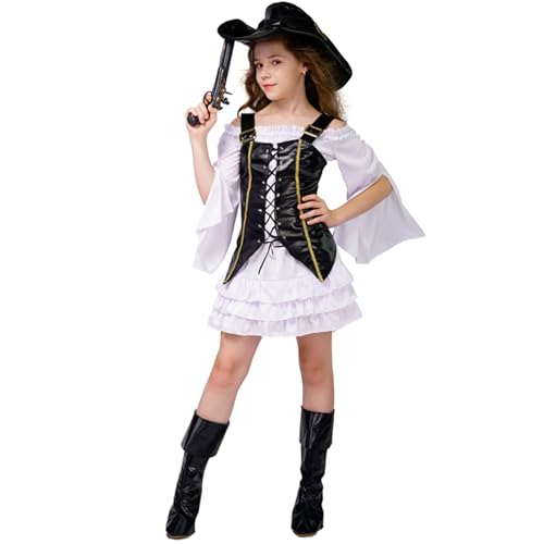 Disfraz pirata niña manga larga de encaje talla 14-16 años miniatura 1
