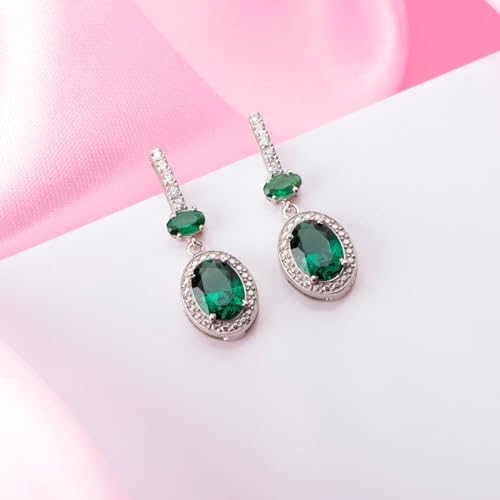 Image of ZAVYA 925 Sterling Silver CZ Drop Silver Plating Drop Earrings | Gift for Women and Girls | With Certificate of Authenticity and 925 Hallmark