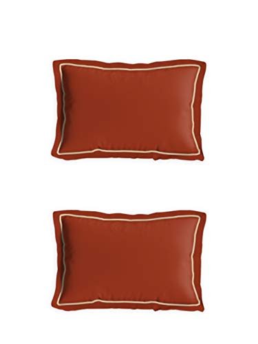Image of DDECOR - Solids 300TC 100% Cotton Double Bedsheet with 2 Pillow Covers, King Size, Red