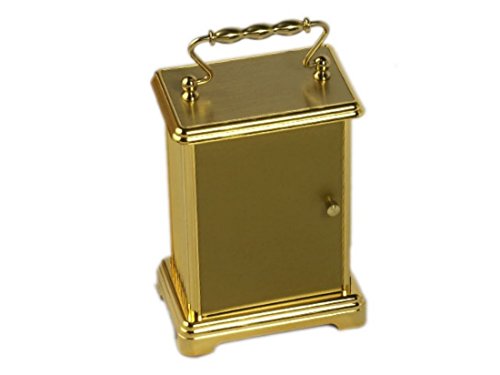 Widdop William Brass Effect Carriage White Dial Clock Quartz Movement