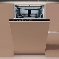 Hotpoint Fully Integrated Slimline Dishwasher - Black Control Panel with Fixed Door Fixing Kit Kit - D Rated