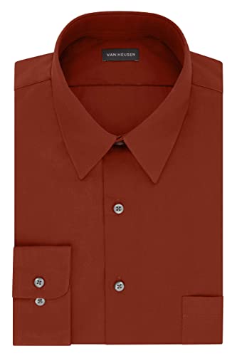 Van Heusen Men's Dress Shirt Fitted Poplin Solid