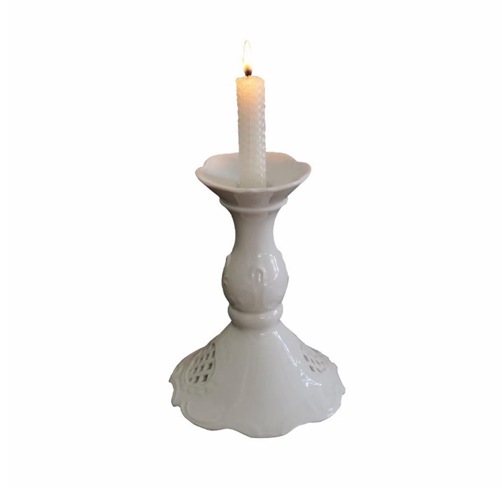 Candlesticks Holders European Style Palace Relief Ceramic Candlestick Dining Table Hollow Decoration Candle Holders for Candlesticks