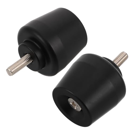 Tapones de manillar de metal negro antivibración ideales para rutas largas en moto de cross