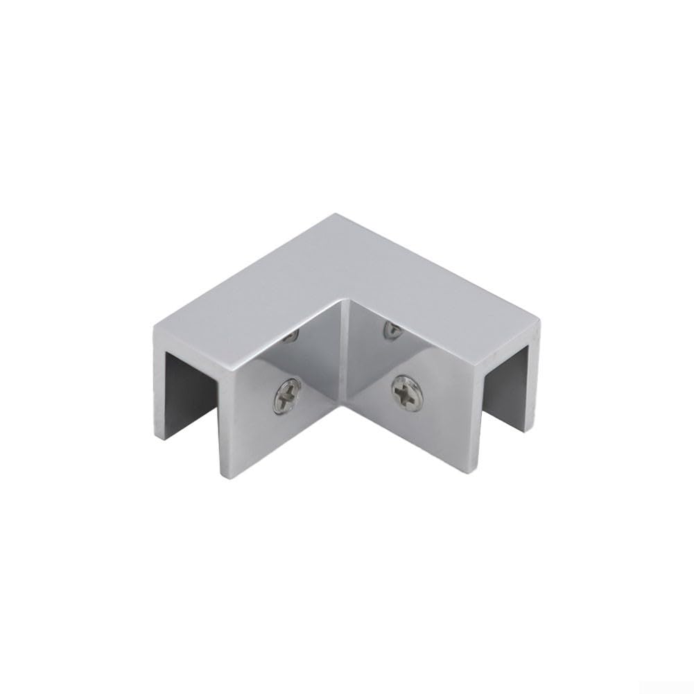 Ableholy Chrome Shower Glass Clamp,Brass Clamp Fixed For 8-12Mm Thickness Square Frameless Glass Corner Clamp Bracket Clip Bathroom Hardware Accessories(Chrome)