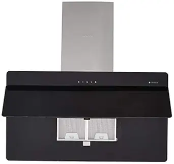 Faber 90 cm 1095 m3/hr angular Kitchen Chimney (HOOD COCKTAIL 3D T2S2 BK TC LTW 90, Cassette Filter, Touch Control, Black)