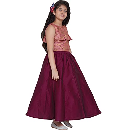 Image of Bitiya By Bhama Girl's Silk Blend Lehenga & Choli