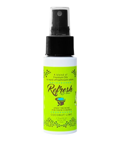 Refresh Toilet Spray Spray the Bowl for Odor Control (Coconut Lime, 2 Ounce)