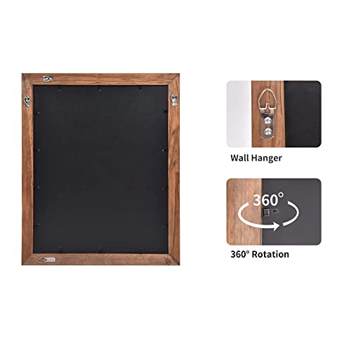 Podronale 24X36 Wooden Picture Frame Set Of 2, Plexiglass,1.57" Width, Tabletop & Wall Mounted, Rustic Style (Brown) #TOP5
