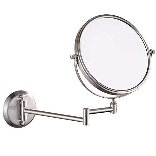 Miroir de maquillage double face bronze extensible JCAKES 8 pouces