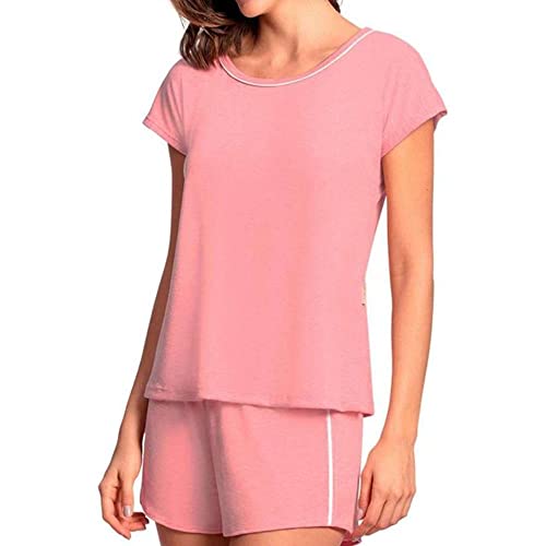 Lupo Clássico, Conjunto de Pijama Feminino, Rosa (Goiaba), P