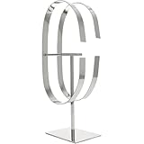Stainless Steel Belt Display Rack Vertical Mirror Belt Holder Metal Belt Stand Support Double Belt Rack for Stores Home