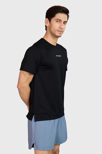 Image of FUAARK Men Solid Slim Fit Polyester Gym & Running Wear Tshirt