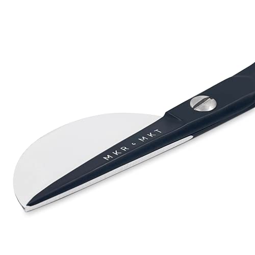 Maker And Market Applique Pelican Duckbill Blade 5.8 Inch - Double Bent Curved Offset Handle Scissors With Pouch Sleeve For Embroidery, Fabric, Thread, Knitting, Sewing, Arts & Craft (Black) #TOP4