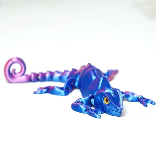 Lézard imprimé en 3D antistress pour calmer l'anxiété avec articulations mobiles fluides