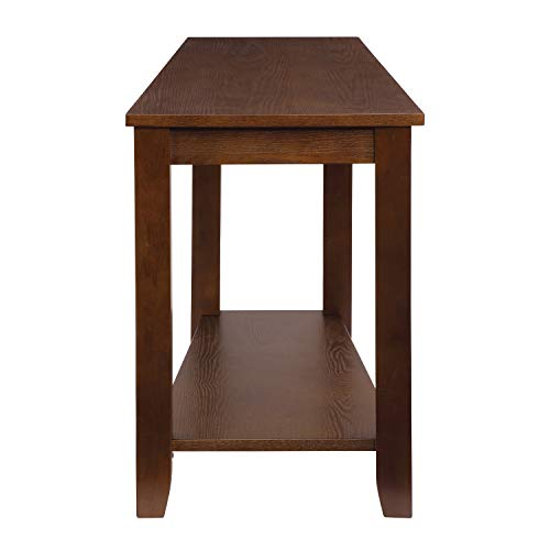 Lexicon Alder Wood Wedge Shape Chairside Table, 16" X 24", Espresso #TOP1