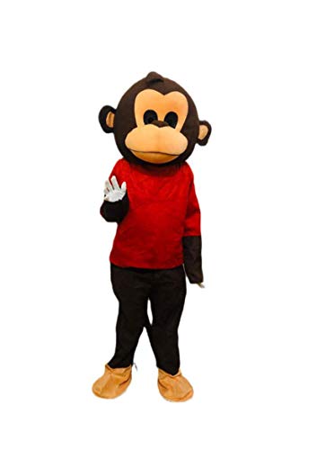 Image of BookMyCostume Monkey Cartoon Mascot Costume For Theme Birthday Party & Events | Adults | Full Size Adults
