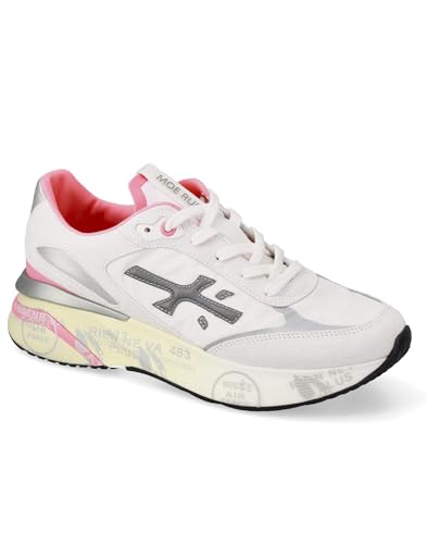 PREMIATA Sneaker Moerund Bimateriale Bianco/Argento (Bianco, Sistema Taglie Calzature EU, Adulto, Donna, Numero, Media, 37)