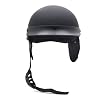 HTTMT MT506-001-L DOT Certified Matte Black Flat Black Compatible with Harley Davidson Half Face Helmet Chopper Cruiser Biker Size L