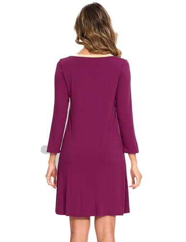 Image of GYS Womens Bamboo Viscose Nightgown Super Soft Lightweight Night Shirts for Sleeping