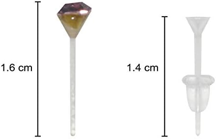 Clear Plastic Ear Piercing Retainers - 10 Pairs