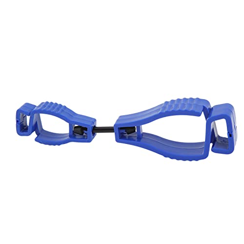 at?1 Anti-Lost Work Glove Clip, Plastic Construction, Safety Work Glove Holder Hanger, Labor Clamp for Versatile Use, Convenient and (Blue)