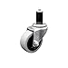 Service Caster - 2 Inch Swivel Thermoplastic Rubber Caster and 1-1/2" Expanding Adapter Stem - 80 lbs./Caster