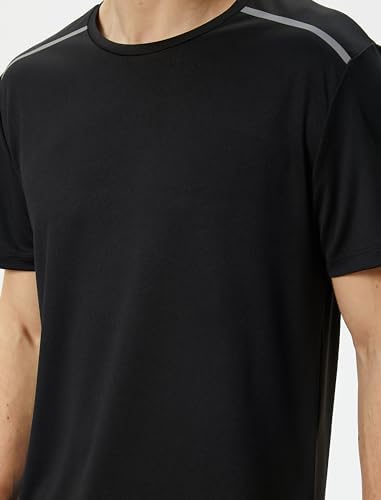 KOTON Spor Tişört Slogan Baskılı Bisiklet Yaka Kısa Kollu - Görsel 5